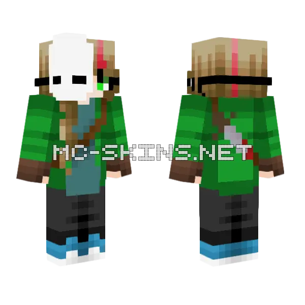 Murder Mystery Minecraft skin, front and back