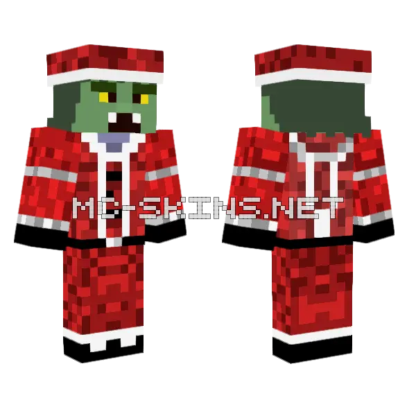 Muscle Man The Grinch Minecraft skin, front and back