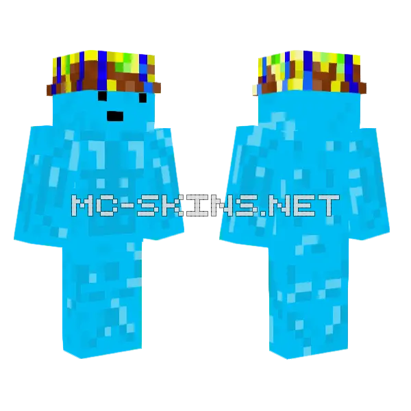 Muscular Letro Minecraft skin, front and back