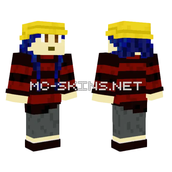 Muse Cave Ep Girl Minecraft skin, front and back