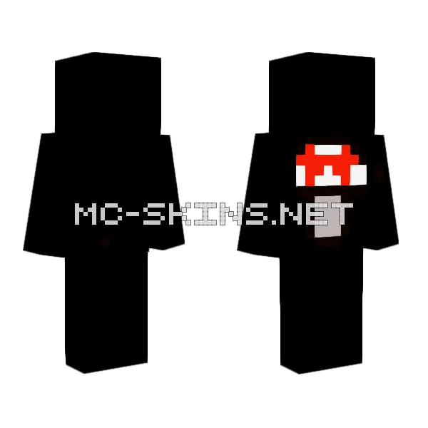 Mushroom Minecraft skin, front and back