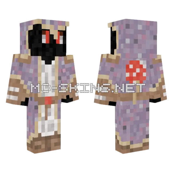 Mushroom Fields Red Minecraft skin, front and back