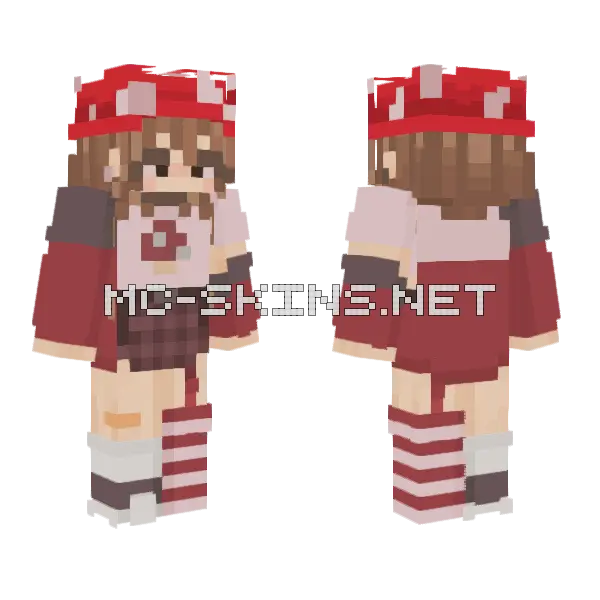 Mushroom Girl Skin Minecraft skin, front and back