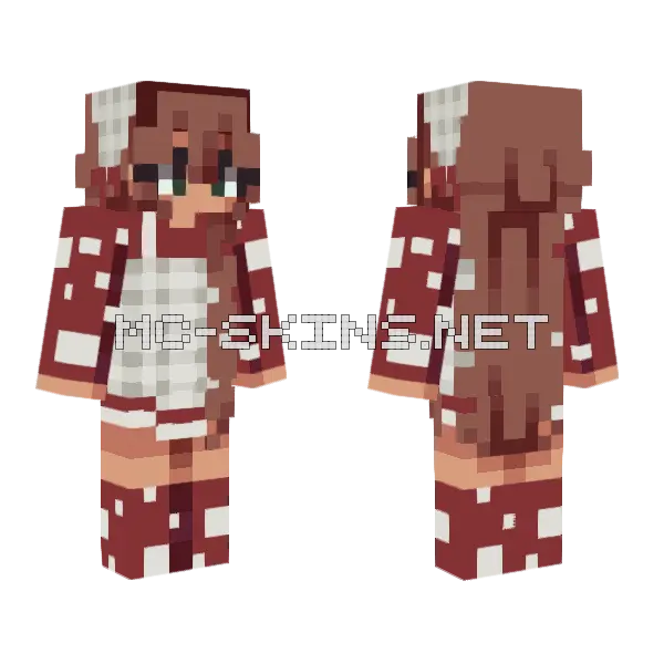 Mushroom Stew Results Minecraft skin, front and back