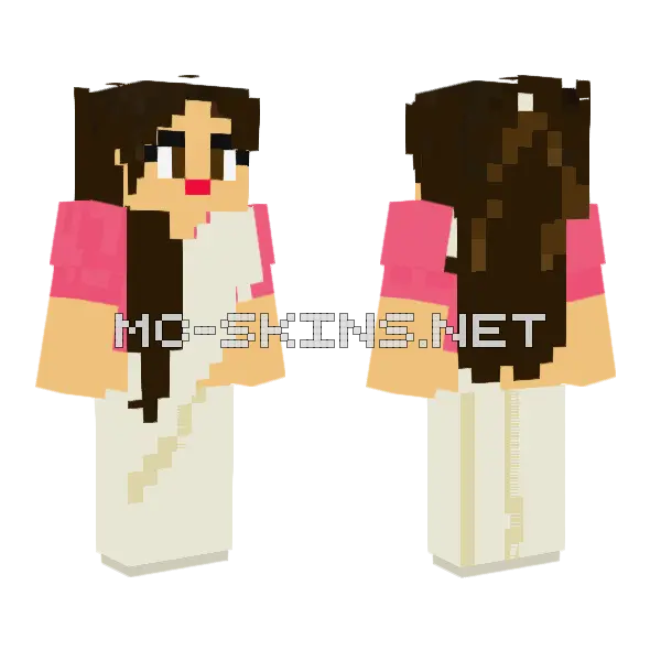 Musician Girl Minecraft skin, front and back