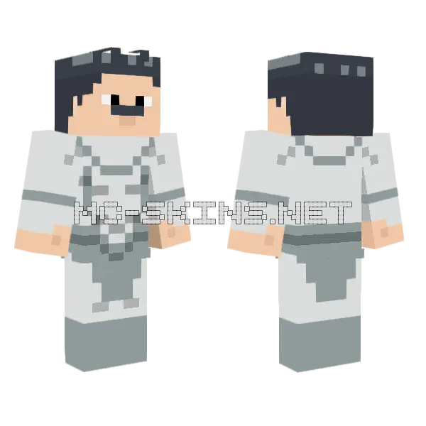 Mustachible Skin Minecraft skin, front and back