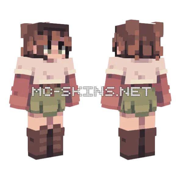 Mute Base Used Minecraft skin, front and back