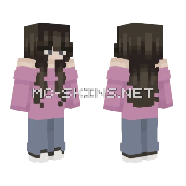 Mwah Girl Minecraft skin, front and back