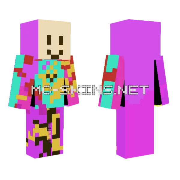 My 6 Year Old Sis Made This Minecraft skin, front and back