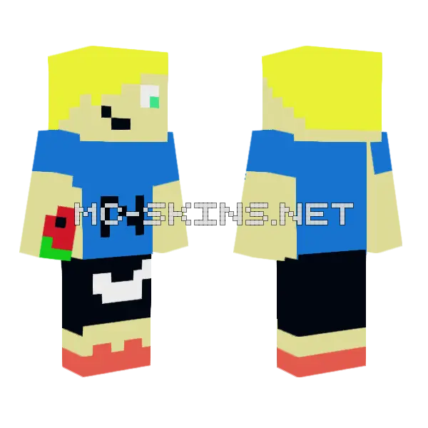 My BFF Minecraft skin, front and back