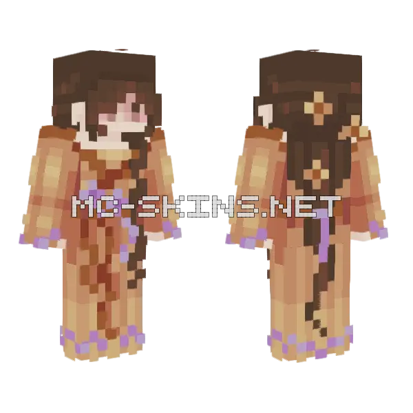 My Favourite Orange Minecraft skin, front and back