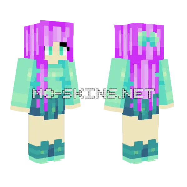 My First Attempt At Hair Minecraft skin, front and back