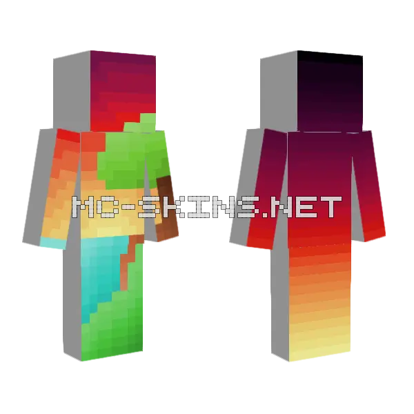 My First Contest 130 Follower Minecraft skin, front and back