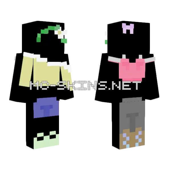 My First Raffle D Minecraft skin, front and back