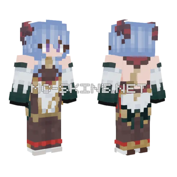 My Friend Does Play Genshin Minecraft skin, front and back