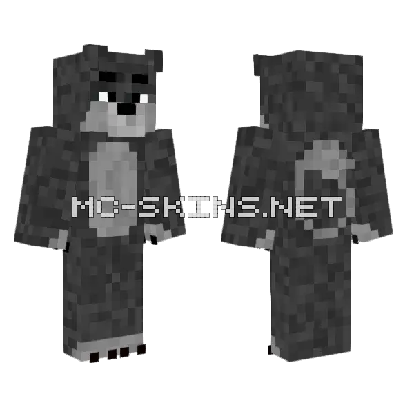My Fursona Base Minecraft skin, front and back