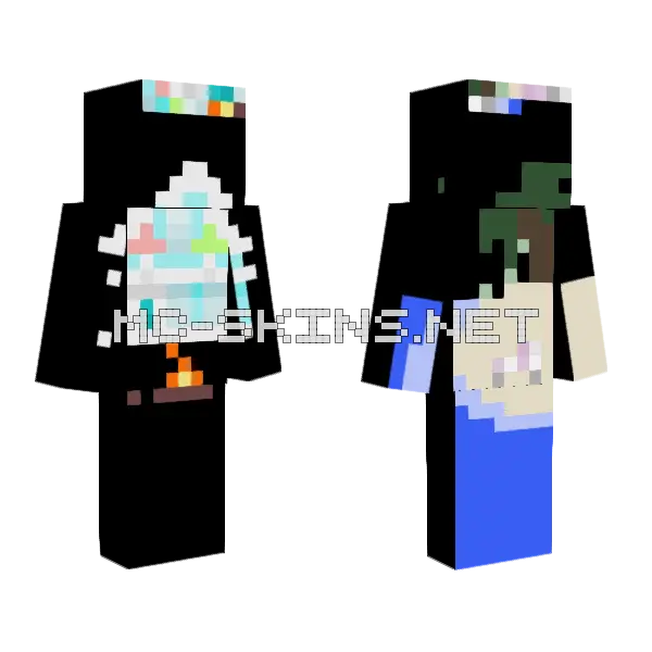 My Happy Beach House My Little Island Minecraft skin, front and back