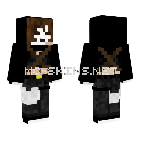 My Horror OC Minecraft skin, front and back