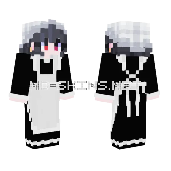 My Maid Edit Minecraft skin, front and back