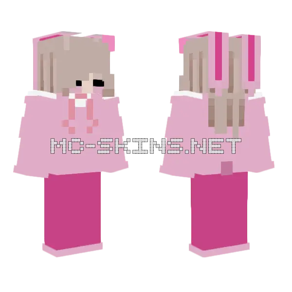 My Melody Girl Minecraft skin, front and back