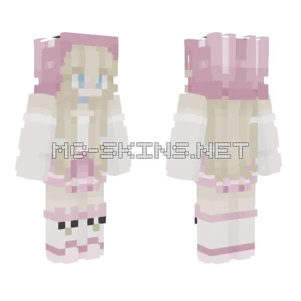 My Melody Sanrio Minecraft skin, front and back