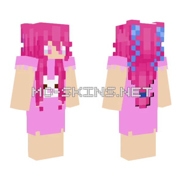My OC Lily Age 6 Minecraft skin, front and back