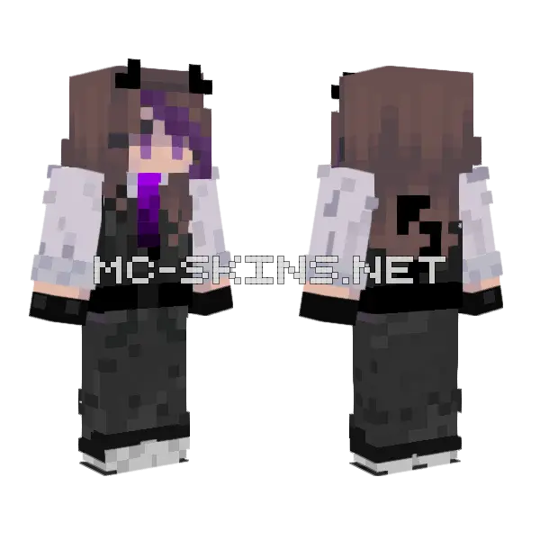 My OC Lucky V2 Minecraft skin, front and back