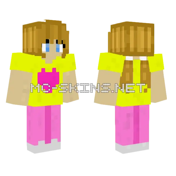 My OC Miya Minecraft skin, front and back