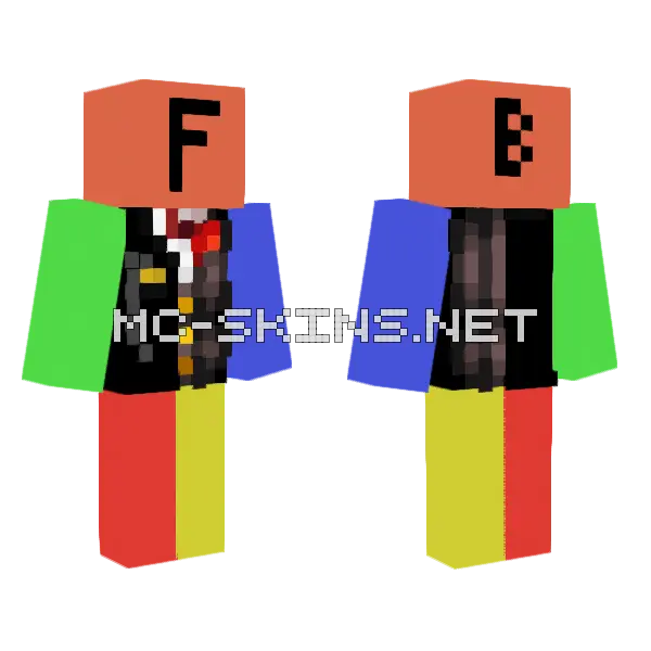 My Part Of The 7 Way Collab Minecraft skin, front and back