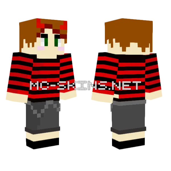 My Persona No Glasses Minecraft skin, front and back