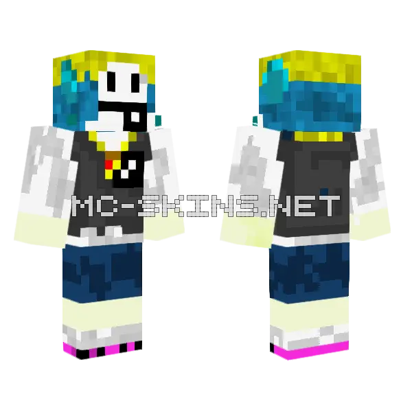 My Roblox Character Minecraft skin, front and back