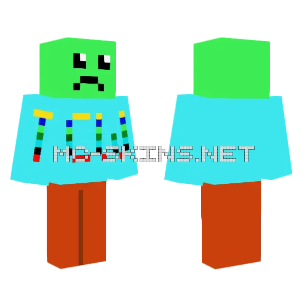 My Skin Newest Sad Minecraft skin, front and back