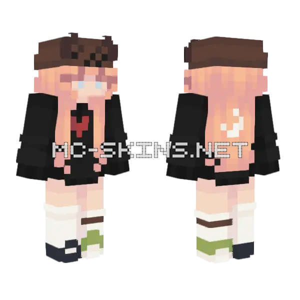 My Time Is Moving Backwards Minecraft skin, front and back