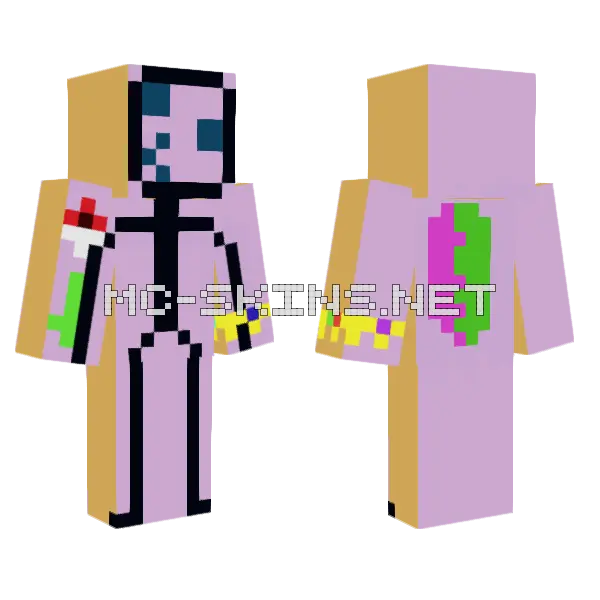 My True Form Is Under My Disguise Minecraft skin, front and back