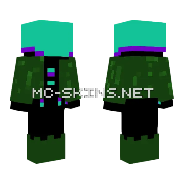 Mysterio Minecraft skin, front and back
