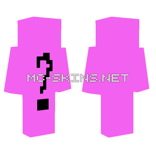 Mystery Box Minecraft skin, front and back