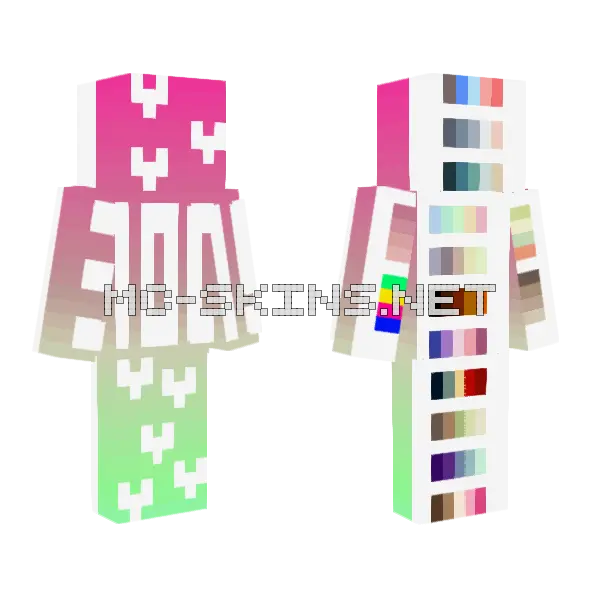Mystery Tourney Color Chaos Minecraft skin, front and back