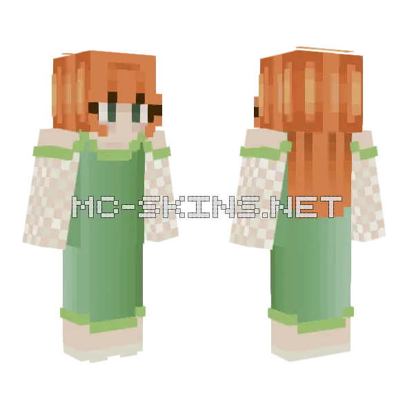Mystic Forest Minecraft skin, front and back