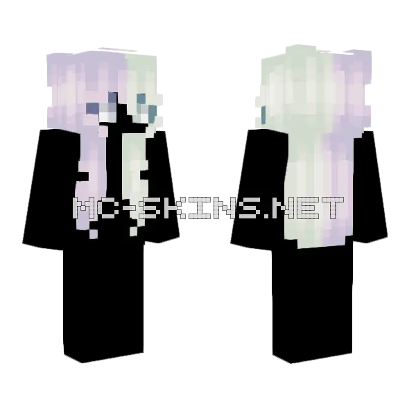Mystical Crystal Hairbase Contest Minecraft skin, front and back