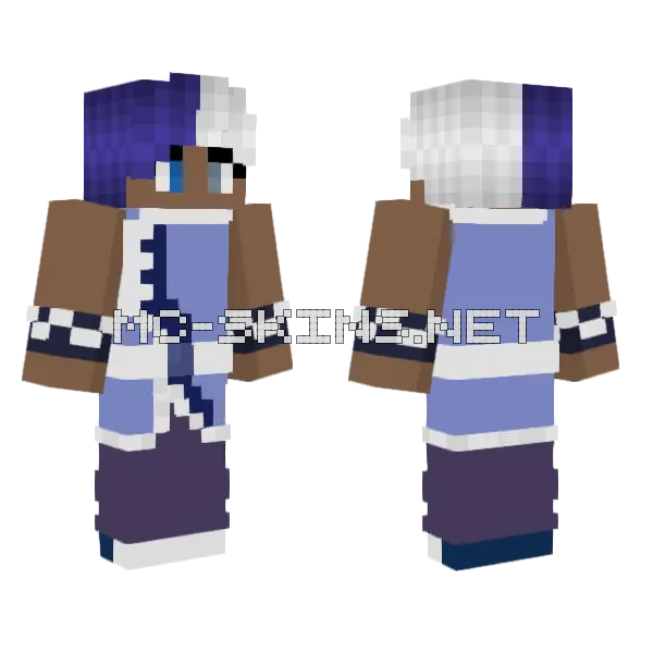 Mystiq Blue Outfit Minecraft skin, front and back