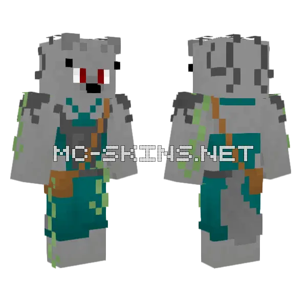 Myth Overgrown Peace Minecraft skin, front and back