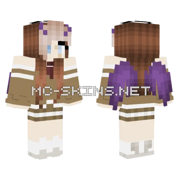 Mywif Cute Girl Minecraft skin, front and back