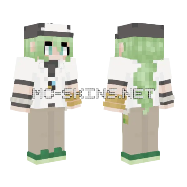 N Pokemon Minecraft skin, front and back