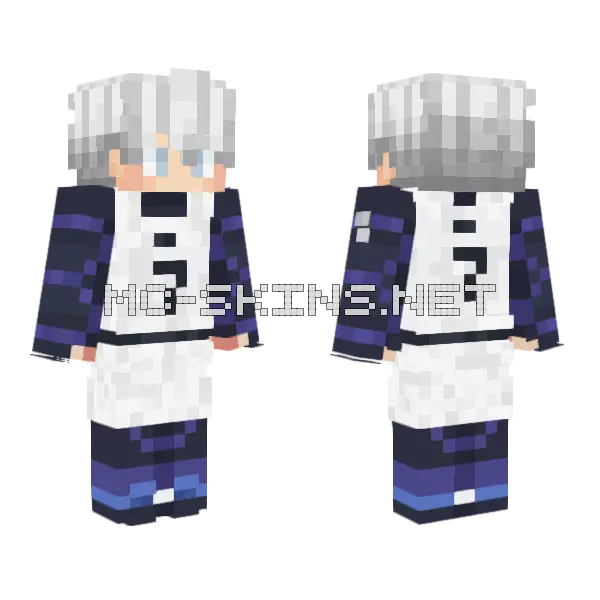 Nagi Bluelock Minecraft skin, front and back