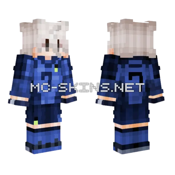 Nagi Seishiro Blue Lock Uniform Minecraft skin, front and back