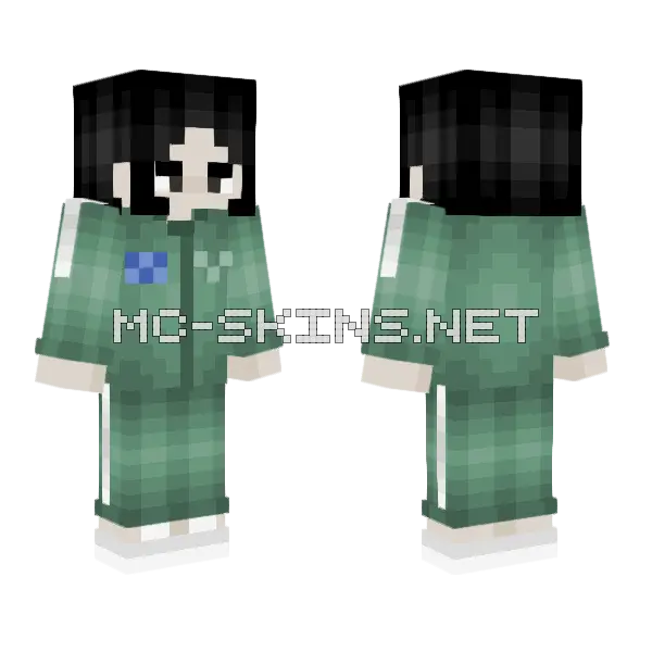 Nam Gyu Squid Games Minecraft skin, front and back