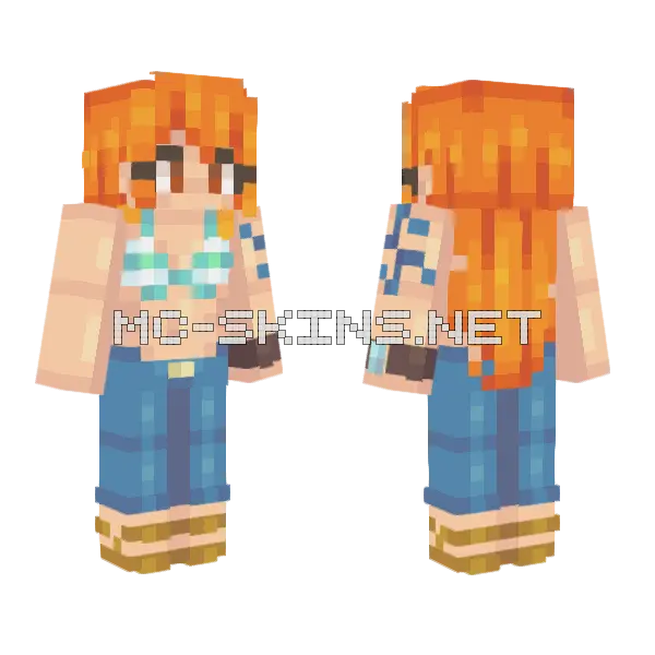 Nami By Kaxiva Edit Minecraft skin, front and back