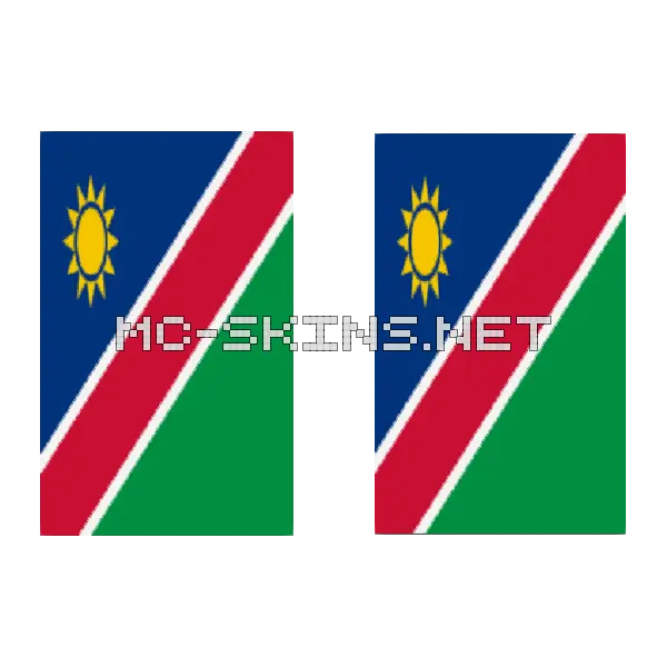 Namibia Flag cape, outside and lining