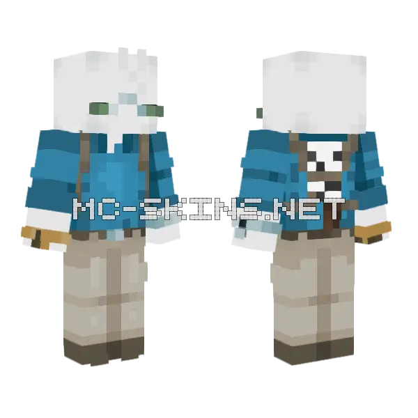 Nanami Minecraft skin, front and back