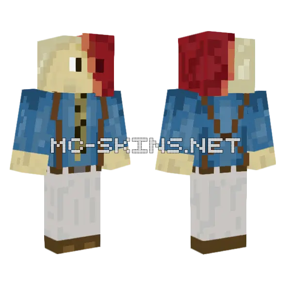 Nanami Kento Transfigured Minecraft skin, front and back